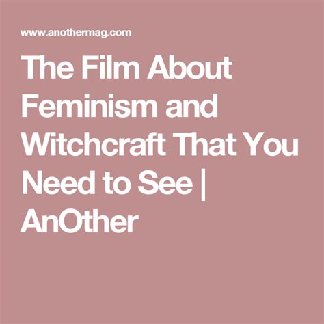The Witch as a Symbol of Feministic Empowerment